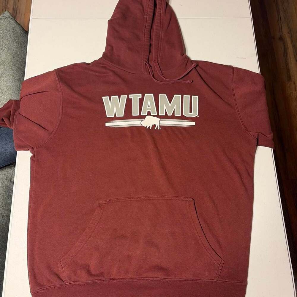 Russell Athletic Men's Burgundy and Red Hoodie